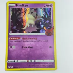 Mimikyu 081/189 Rare Holo Card Trick or Trade BOOster Pokemon TCG NM - Image 1
