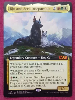 Magic The Gathering 2021 CORE SET M21 PROMO FOIL RIN AND SERI INSEPARABLE MTG - Image 1