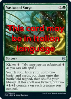MTG 4x VASTWOOD SURGE - IMPETO DI BOSCOVASTO - ZNR - MAGIC - Image 1