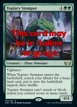 MTG TOPIARY STOMPER EXC - CALPESTATORE TOPIARIO 160 - SNC - MAGIC - Image 1