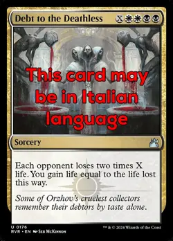 MTG 2x DEBT TO THE DEATHLESS EXC - DEBITO CON GLI IMMORTALI 176 - RVR - MAGIC - Image 1