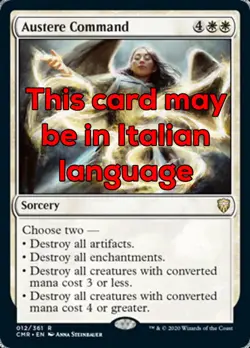 MTG AUSTERE COMMAND EXC - ORDINE SEVERO - CMR - MAGIC - Image 1
