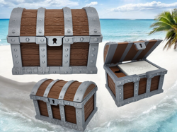 MTG Treasure Chest Deck box EDH | Pirate| Commander | Magic the Gathering - Image 1