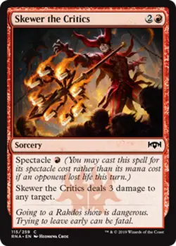 MTG - Skewer the Critics - Ravnica Allegiance - NM, English Magic FLAT RATE SHIP - Image 1
