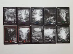 10x FULL ART LANDS - Full set - Midnight Hunt - MTG - Magic the Gathering - Image 1
