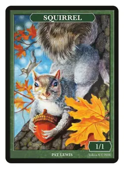 Squirrel Token Artist Pat Lewis MTG Token Givememana - Image 1