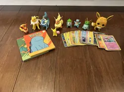 Pokemon Toy Figure Lot + Cards + McDonalds Packs 9 Figures Mixed Cards - Image 1