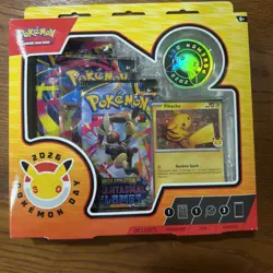 Pokemon TCG Pokemon Day 2026 Sealed Box Pikachu Promo Card Coin 3 Booster Packs - Image 1