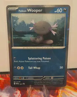 Paldean Wooper Galaxy HD SWIRL Cosmos Holo Rare Promo Pokemon SVP 041 - Image 1