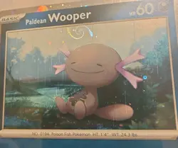 Paldean Wooper Galaxy HD SWIRL Cosmos Holo Rare Promo Pokemon SVP 041 - Image 2