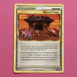 Pokemon Burned Tower 71/90 Undaunted Regular Trainer Uncommon Card 2010 - Image 1