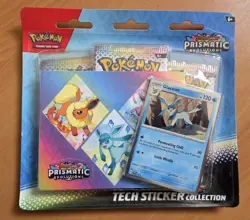 Pokemon Scarlet Violet Prismatic Evolutions Tech Sticker Glaceon Collection - Image 1