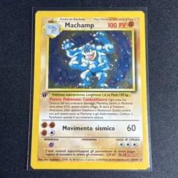 Pokemon TCG • Italian Machamp 8/102 - Base Set 1st Edition Holo • LP - Image 1