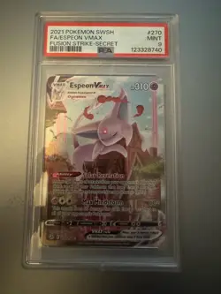 Pokemon Espeon VMAX Fusion Strike Full Alt Art #270 PSA 9 Mint - Image 2