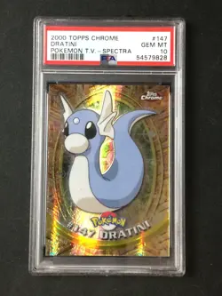 PSA 10 Pokemon TCG 2000 Topps Chrome Pokemon T.V. #147 Dratini GEM MT - Image 1