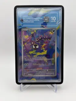 2024 Pokemon EN-Temporal Forces Gastly Illustration Rare TAG 10 177/162 - Image 1
