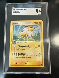 2006 Pokemon pop Series 3 TCG Jolteon 3/17 Holo - Image 1
