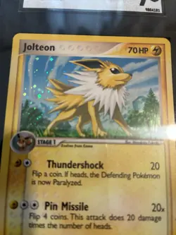 2006 Pokemon pop Series 3 TCG Jolteon 3/17 Holo - Image 3