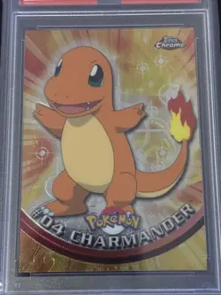 2000 POKEMON Topps Chrome POKEMON T.V. Charmander Spectra #4 - PSA 8 NM - MT - Image 2
