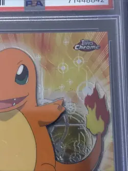 2000 POKEMON Topps Chrome POKEMON T.V. Charmander Spectra #4 - PSA 8 NM - MT - Image 3
