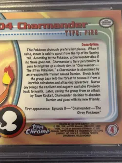 2000 POKEMON Topps Chrome POKEMON T.V. Charmander Spectra #4 - PSA 8 NM - MT - Image 5