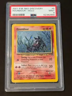 Houndour Holo 5/75 Neo Discovery Pokemon PSA 9 - Image 1