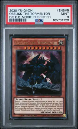 2020 YU-GI-OH! SECRET EDITION #ENSV5 OBELISK THE TORMENTOR PSA 9 - Image 1
