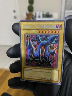 YuGiOh Card Serpent Night Dragon Magic Ruler MRL-103 reverse foil misprint - Image 1