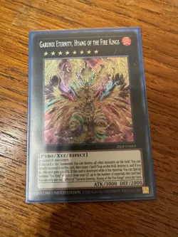 YuGiOh Garunix Eternity Hyang of the Fire Kings 25LP Secret Rare - Image 1