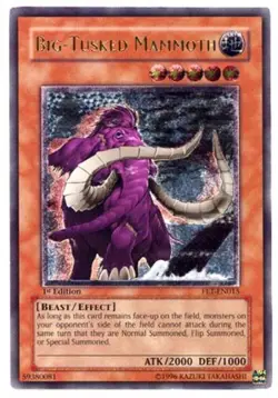 Yugioh! MP Big-Tusked Mammoth - FET-EN015 - Ultimate Rare - Unlimited Edition Mo - Image 1
