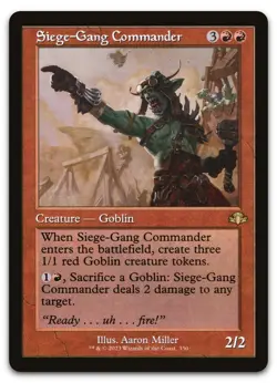 Siege-Gang Commander (Retro Frame) #330 (NM) Dominaria Remastered DMR Magic MTG - Image 1