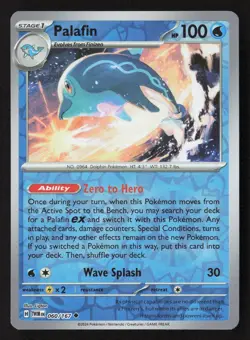 Palafin Uncommon Reverse Holo TWM 060/167 NM Pokemon TCG - Image 1