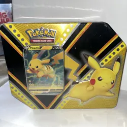 Pokemon Pikachu V Powers Tin 2020 + Eevee V Powers Tin Sealed ! SLIGHT TEARS - Image 3