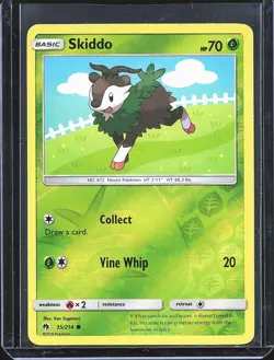 Pokemon TCG Skiddo 35/214 Lost Thunder Reverse Holo B-0001 - Image 1