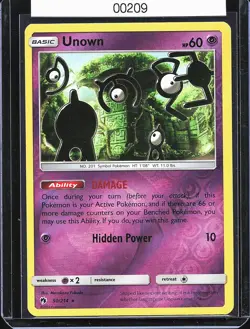 Pokemon TCG Unown 90/214 RH Rare Lost Thunder B-0003 - Image 1