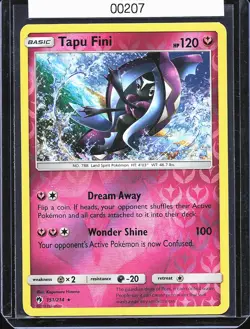 Pokemon TCG Tapu Fini 151/214 Holo Rare Lost Thunder B-0003 - Image 1