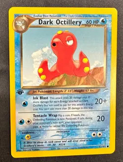Pokemon 2002 Neo DESTINY 1st Edition DARK OCTILLERY 62/105 NM - never played - Image 1