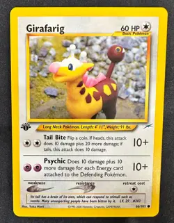 Pokemon 2002 Neo DESTINY 1st Edition GIRAFARIG 66/105 NM - never played - Image 1