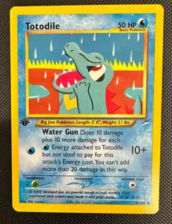 Pokemon 2002 Neo DESTINY 1st Edition TOTODILE 85/105 NM - never played - Image 1