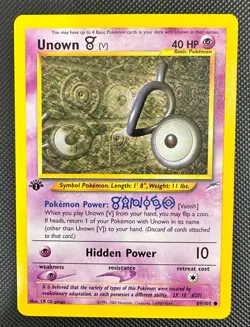 Pokemon 2002 Neo DESTINY 1st Edition UNOWN V 89/105 NM- never played - Image 1