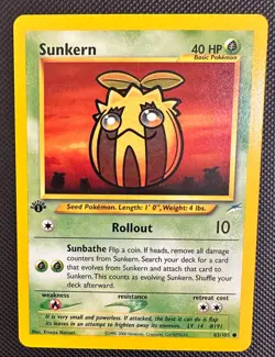 Pokemon 2002 Neo DESTINY 1st Edition SUNKERN 83/105 NM - never played - Image 1