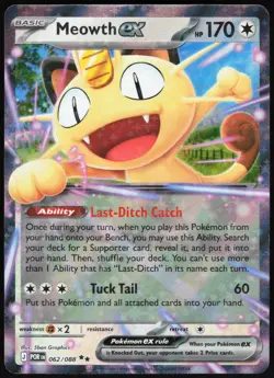 Meowth ex 062/088 Double Rare Perfect Order Pokemon Near Mint - Image 1