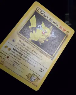 Pokemon TCG - LT. SURGE'S PIKACHU - 81/132 - UNLIMITED - GYM HEROES 2000 - HP/MP - Image 2