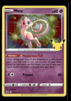 2021 Sword & Shield - Celebrations3 Mew Basic/Rare Holo #11 - Image 1