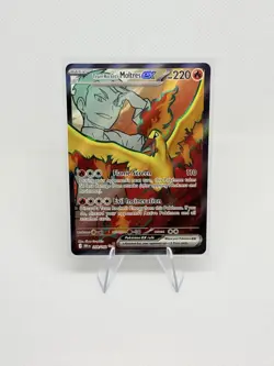 Pokemon TCG Team Rockets Moltres EX Full Art Destined Rivals 208/182 - Image 1