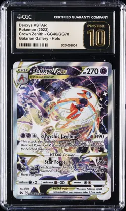 2023 POKEMON CROWN ZENITH GALARIAN GALLERY - HOLO DEOXYS VSTAR CGC 10 PERFECT - Image 1