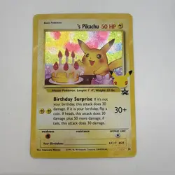 Pokemon TCG Pikachu Birthday Surprise Holo CELEBRATIONS BLACK STAR PROMO RARE - Image 2