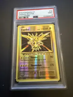 2016 Pokemon XY Zapdos - Reverse Foil Evolutions 9 Mint PSA - Image 1