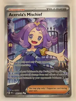 Acerola's Mischief 165/132 Ultra Rare Mega Evolution Pokemon NM - Image 1