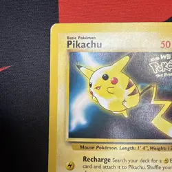 Pokemon Pikachu #4 Black Star Promo Pokemon the First Movie MP - Image 5